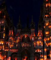 Laser Light show, Cathedral Notre Dam Rouen, France #1