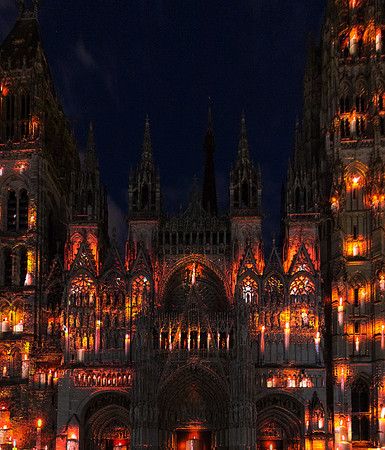 Laser Light show, Cathedral Notre Dam Rouen, France #1