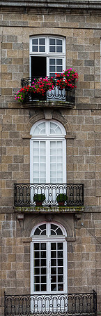 Three French Balconies, St. Malo, France