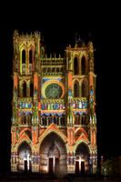 Laser light Show,  Notre Dame Cathedral of Amiens #2