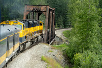 Alaska Railroad passenger train crossing Honolulu Creek