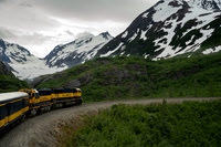 Alaska Railroad Kenai Peninsula between Anchorage and Seward