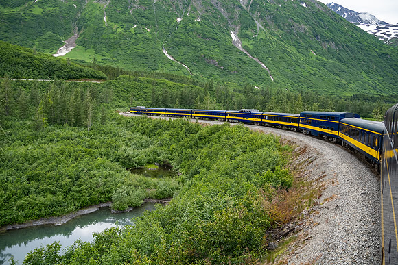 Alaska Railroad Kenai Peninsula between Anchorage and Seward