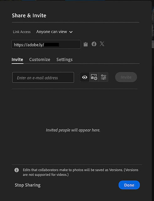 04 LR028 Share & Invite dialog full