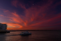 Sunset over Waitemata Harbor