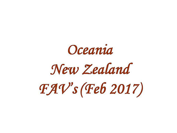 Oceania - New Zealand Fav's (2017-02)
