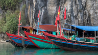 Three boats, Ha Long Bay