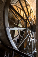 Walking wheel winch.  Mont St. Michel, France
