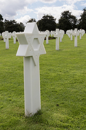 Star of David Grave Marker - US Cemetery, Normandy, France