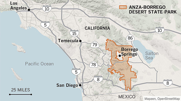 Map 2 - Anza-Borrego SP in SoCal