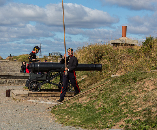 Prepping the canon, Halifax Citadel