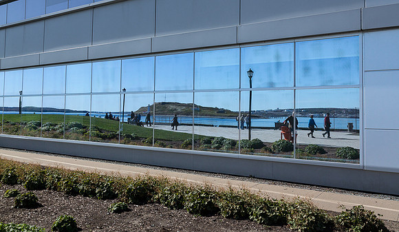 Halifax Harbourwalk reflection