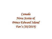 2019-10 CAN - Nova Scotia & PEI Fav's