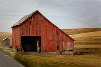 Red Garage & shed