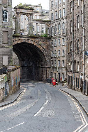 Edingurgh, Scotland - Calton Rd passes under the A1
