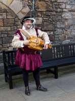 Hurdy Gurdy musician, Edinburgh Castle, Scotland