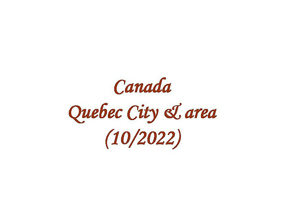 Canada - Quebec City & area (2022-10)