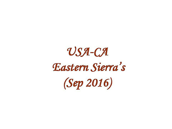 USA-CA - Eastern Sierra’s (2016-09)