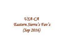 2016-09 USA CA - Eastern Sierra's Fav's