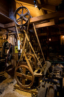 Wooden shoe making lathe.  Zaaanse Schans, Netherlands