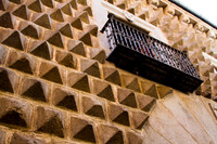 Wall texture of Casa de los Pecos, Segovia, Spain