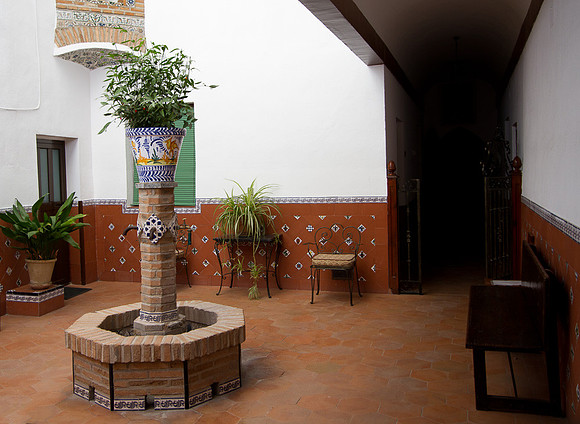 Typical Spaish house atrium/courtyard in Toledo Spain