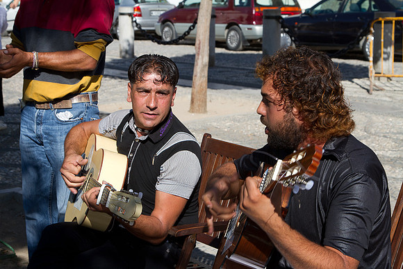 Street musicians, Albaicin area, Granada Spain