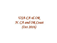 2016-10 USA CA OR - N CA and OR coast