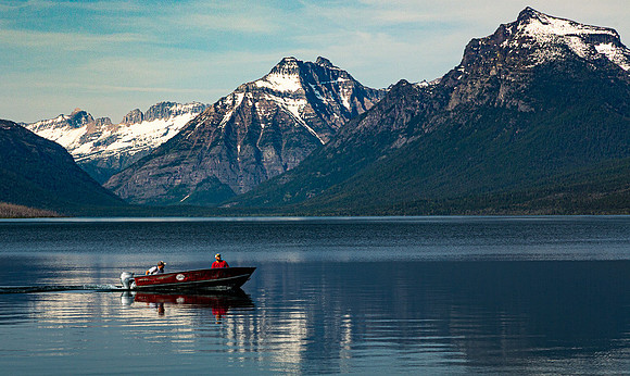 Boating on Lake McDonald