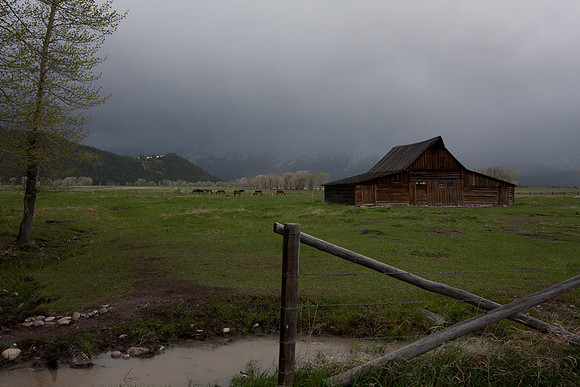 Weather closing in. Ranch at Historical Mormon Row, Teton, NP, WY