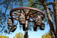 Hubble Trading Post wagon wheel lkighting fixture