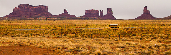 Off to school in Monument Valley