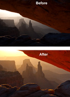 Washer Woman Arch after Dust Storm