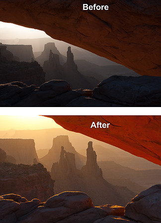Washer Woman Arch after Dust Storm