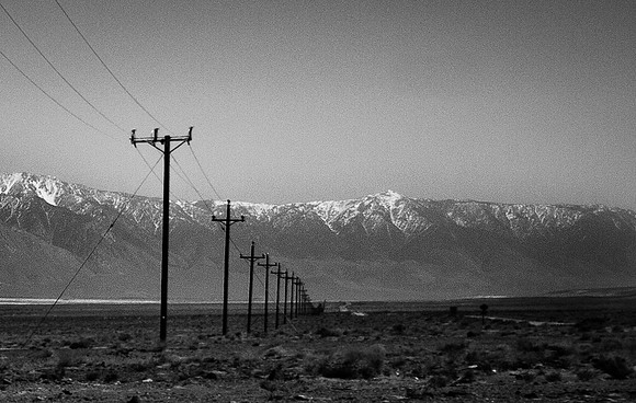 Lines through Owens Valley