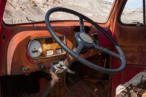 Abandoned truck interior