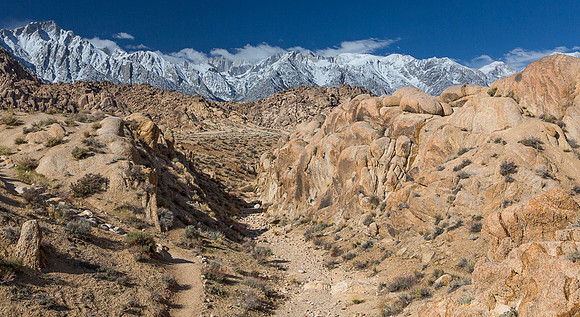 Eastern Sierra Nevada Mountain range from Alabama Hills #1