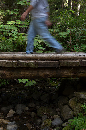 Walkiong the bridge