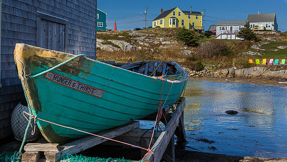 Green Dory at Peggys Cove (NS Canada)