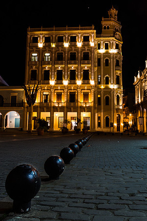 Plaza Vieja at night, Havana Cuba