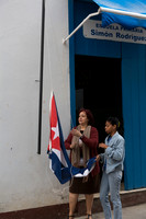 Raising the flag, Havana Cuba
