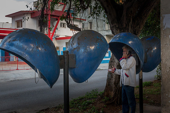 Street corner phone booths