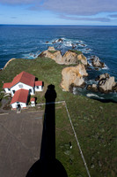 Pt. Arena lightkeepers house and shadow of lighthouse