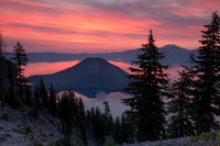 Sunset at Diamond Lake