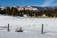 Snow field and distant hoodoos #2