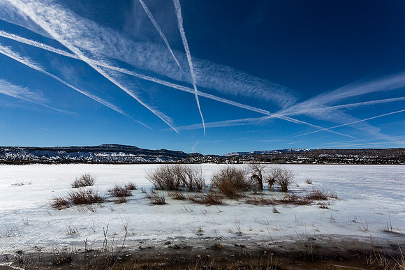 Over 13 Contrails over the Escalante