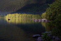 Last rays of sun on Lake McDonald