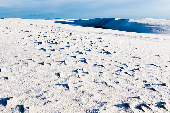 Gypsum sand dune peaks