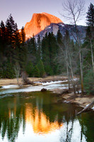 Merced and Half Dome Sunset