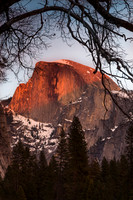 Halfdome Sunset and reflection
